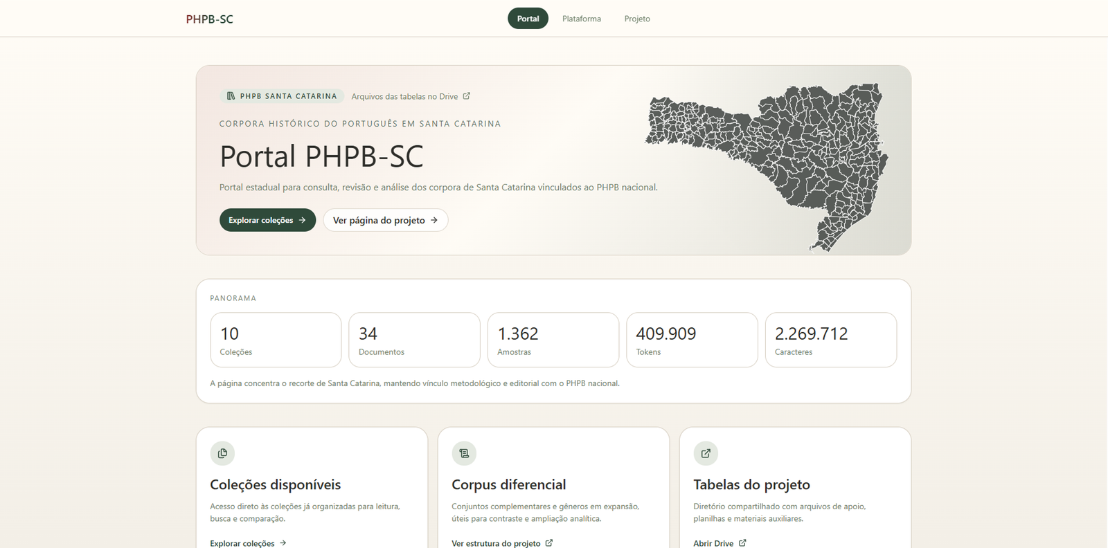 Aba Preparacao na página Produção do PHPB Lab